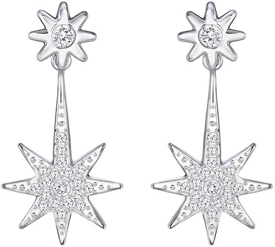 SWAROVSKI SWAROVSKI Fizzy Rhodium & Clear Crystal Earring Jackets #5230287