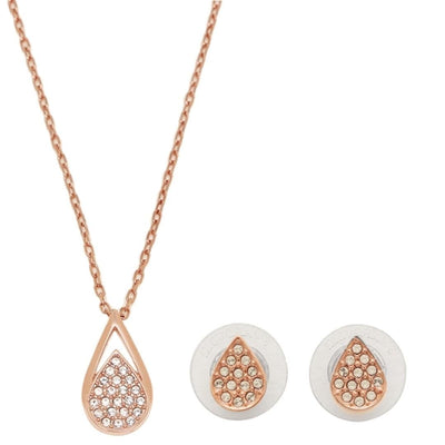 SWAROVSKI Ginger Pear Set White Rose Gold #5367891