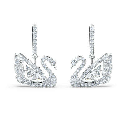 SWAROVSKI Dancing Swan Earrings - White #5514420