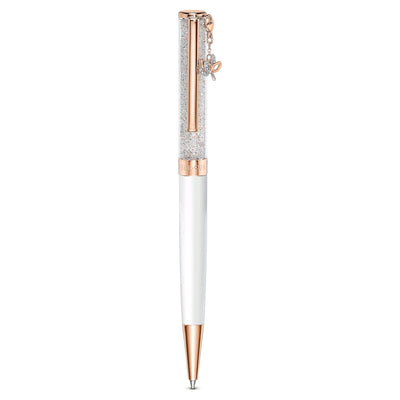 SWAROVSKI Crystalline Celebration 2021 Bow ballpoint pen - White & Rose gold-tone plated #5553339