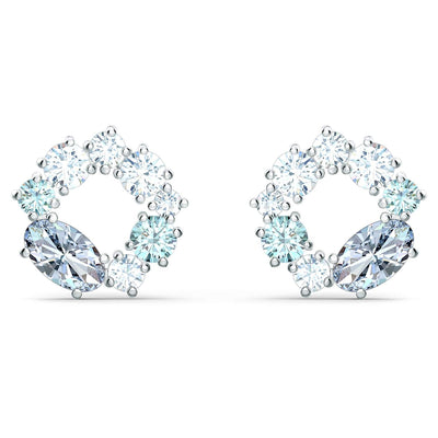 SWAROVSKI Attract Circular stud earrings - Blue #5570943